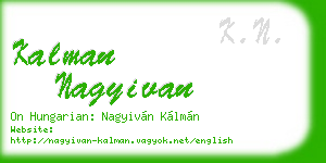 kalman nagyivan business card