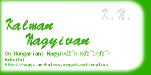 kalman nagyivan business card